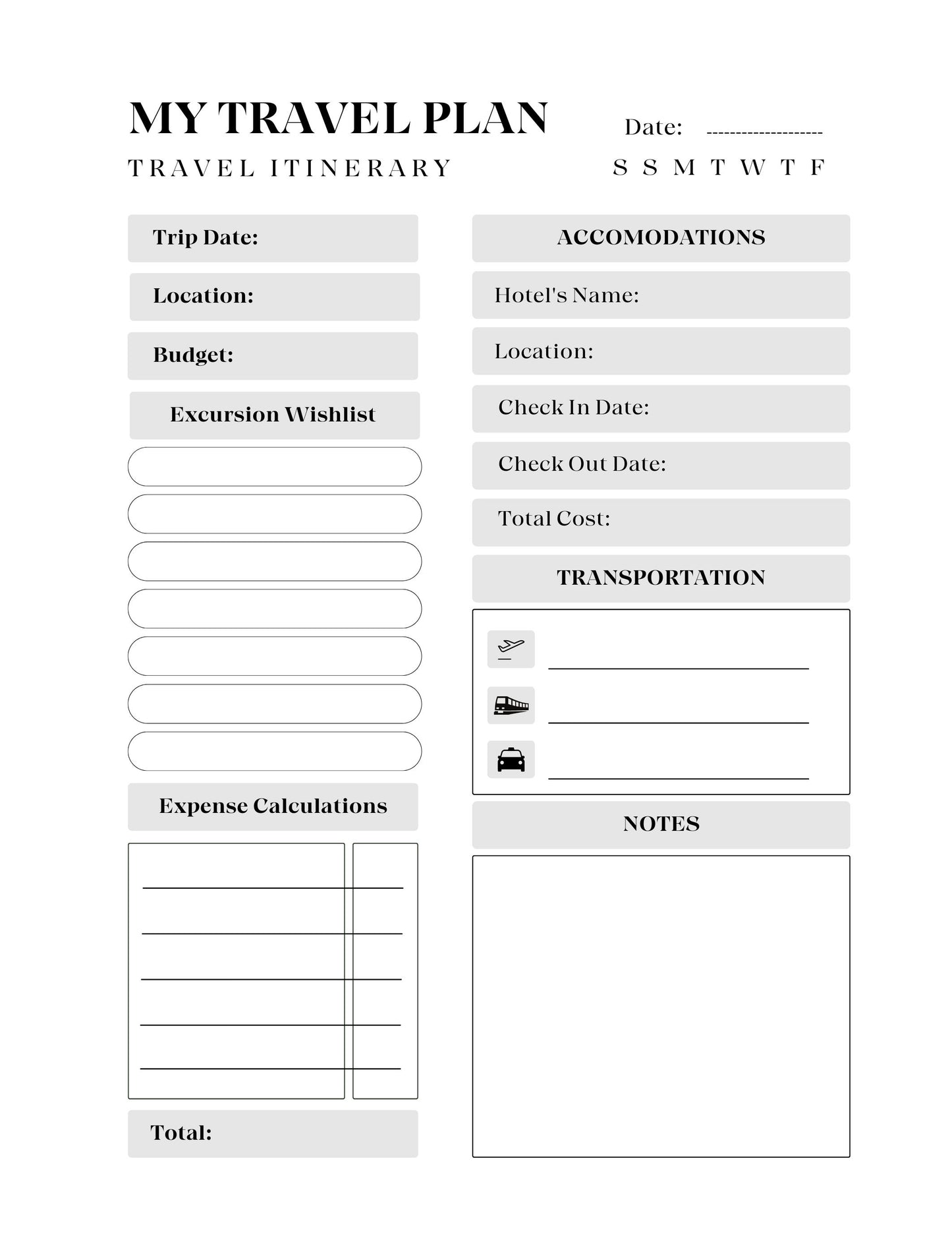 Travel E-Planner