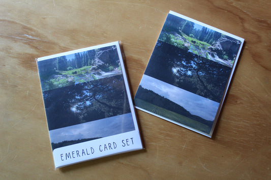 emerald card set - 3 green images of nature